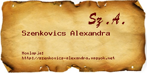 Szenkovics Alexandra névjegykártya
