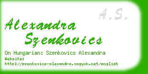 alexandra szenkovics business card